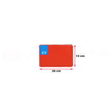 20x13 cm Red Reflective Plate with CY