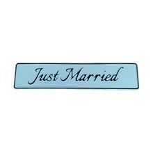 "Just Married" White Font & Black Text Car Aluminium License Plate