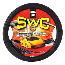 Leatherette SWC Black Steering Wheel Cover 38 cm