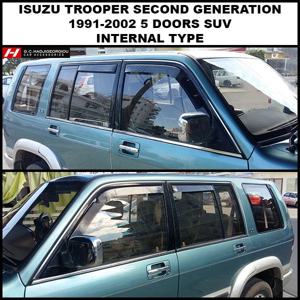JDM Dark Smoke Window Visors For Isuzu Rodeo 1991-1997 (4pcs, Acrylic)