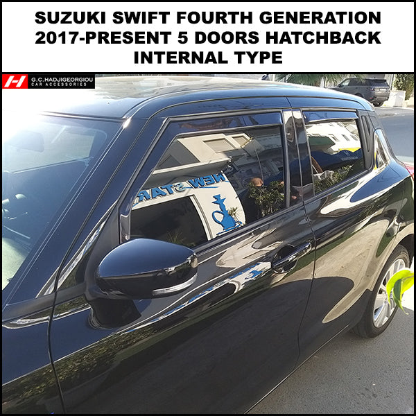 Suzuki Swift MK1 2005-2010 3-Door Hatchback Wind Deflectors 2pc Set Suzuki Swift MK1 2005-2010 3-Door Hatchback Wind Deflectors 2pc Set