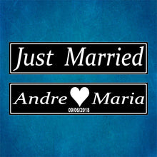 Standard Modern Car Plexiglass Wedding License Plates Pair