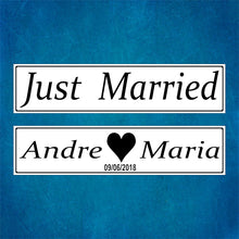 Standard Classic Car Plexiglass Wedding License Plates Pair