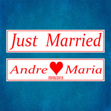 Standard Classic Car Plexiglass Wedding License Plates Pair