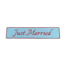 "Just Married" White Font & Red Text Car Aluminium License Plate