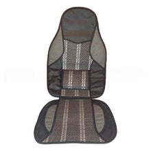 Bamboo with Grey Leather Seat Cushion
